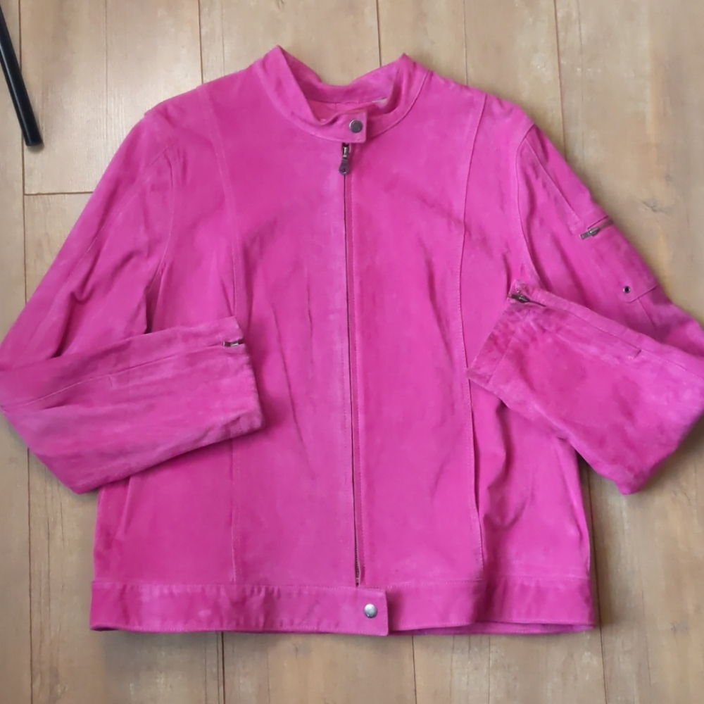 I.E. Relaxed real suede jacket